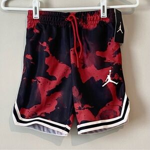 Jordan Boys Shorts Size 7 Black Red White Pockets Basketball NEW